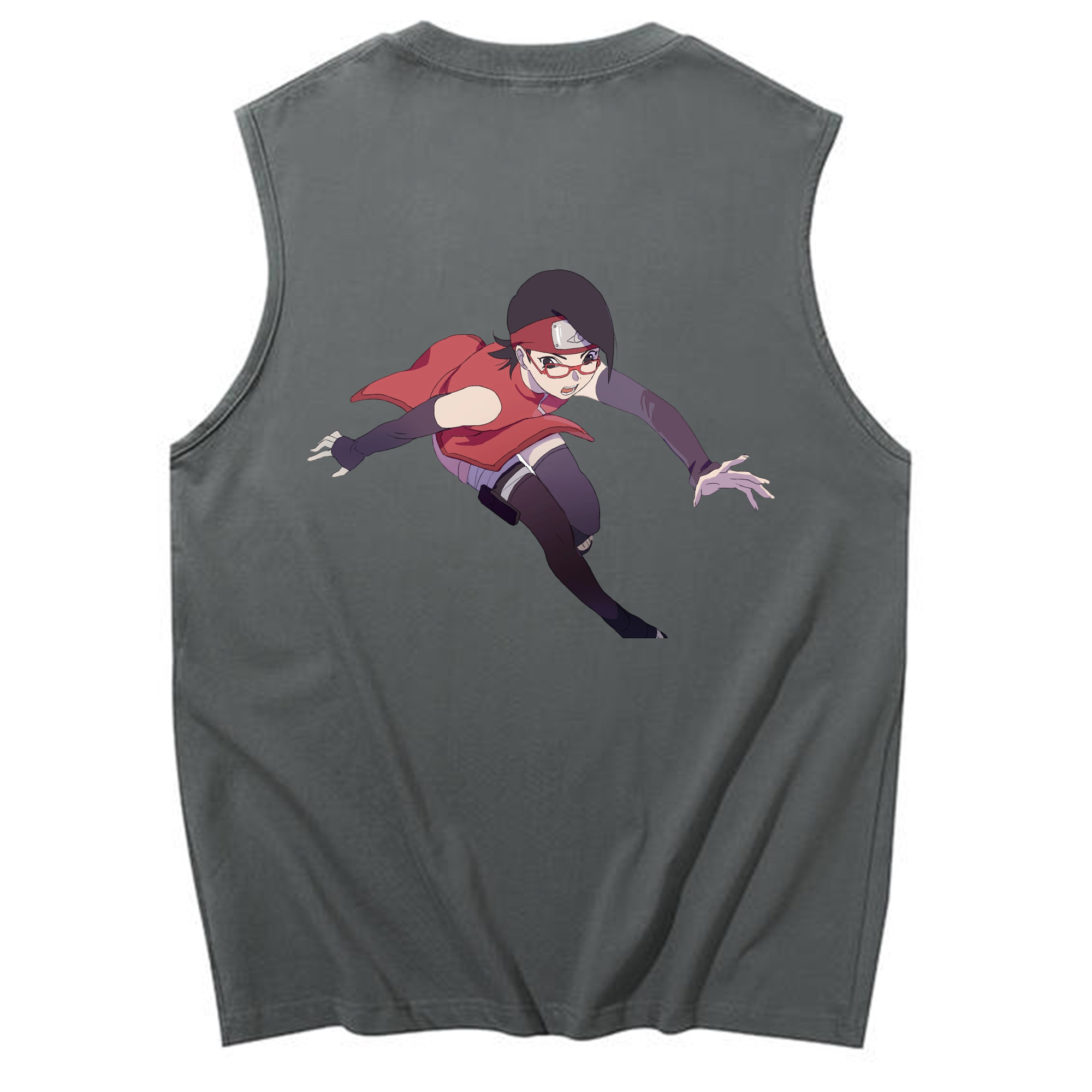 （画像用） NARUTO -ナルト- うちは サラダ Uchiha Sarada コットン100％タンクトップ（背面プリント）